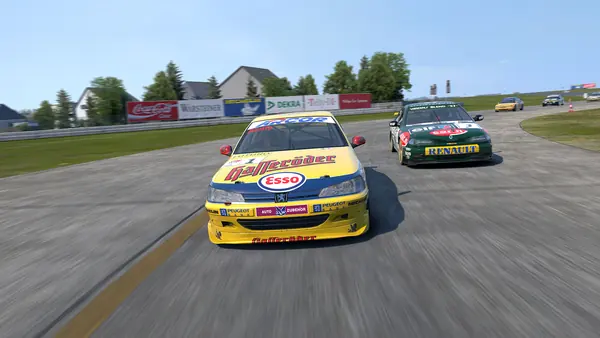 Een Peugeot 406 Super Touring uit de Historic Update van RaceRoom op het circuit
